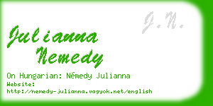 julianna nemedy business card