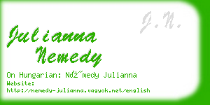 julianna nemedy business card